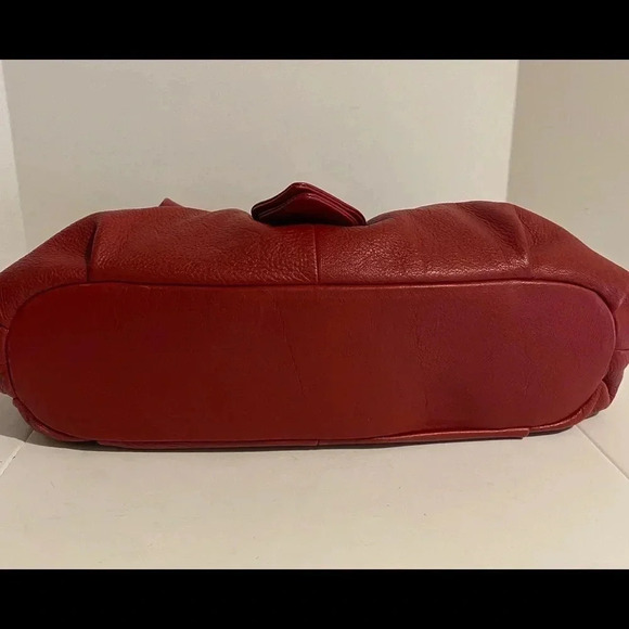 Fabrizio poker red leather satchel handbag - Picture 6 of 11